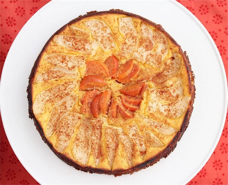 Orange Pear and Persimmon Cake