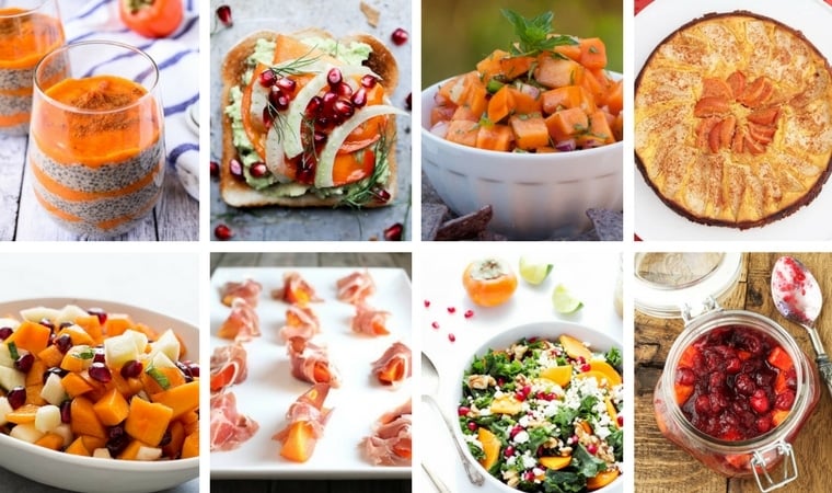 Thumbnails of persimmon recipes