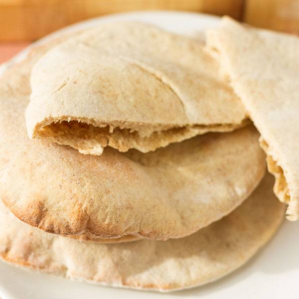 Homemade Whole Grain Pita Bread