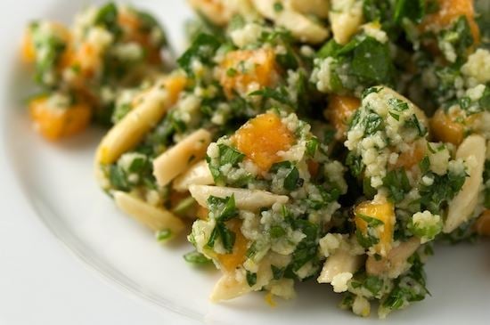 Tabboulet Salad with Pesimmons and Almonds